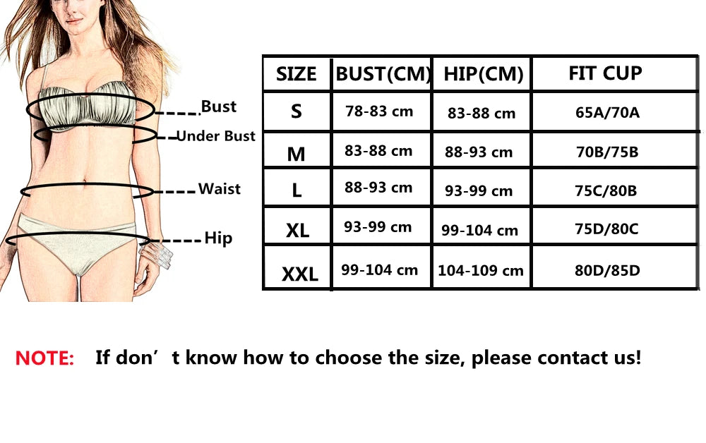 EONAR-Women's Ruffle Push Up Swimsuit, Brazilian Cut Bottom Bikini Set, Swimwear, Bathing Suit