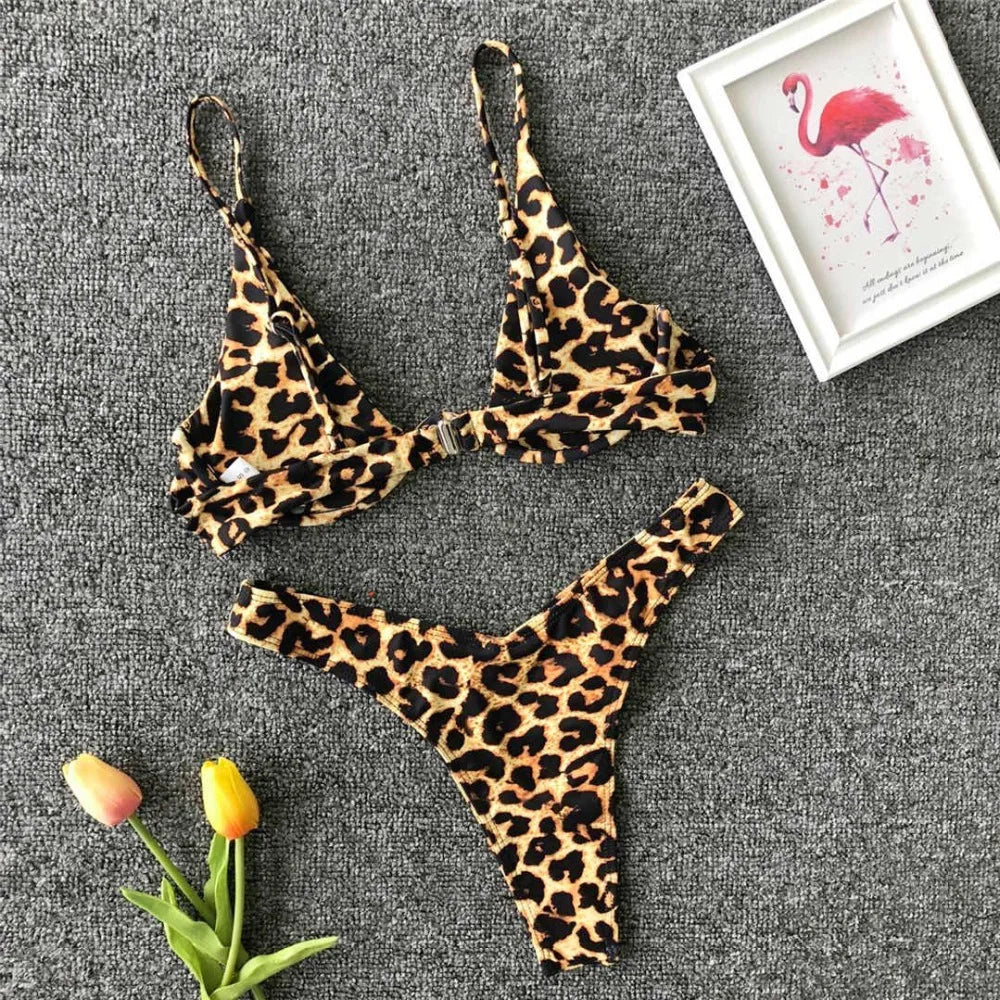 Neon Green V-bar Underwire Bikini 2025 Female Swimsuit Women Swimwear Two-piece V shape Wire Bikini set Bather Bathing Suit K439