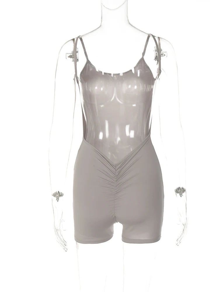 Dulzura Women Sleeveless Bodycon Basic Club Vacation Romper Playsuit 2024 Autumn Clothes Wholesale Items For Business