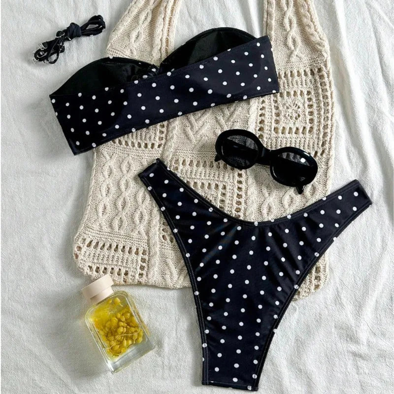 New Sexy Dot Bikinis 2026 Women's Swimwear Female Swimsuit For Swim Wear Bathing Suit Brazilian Bikini Set Beachwear Pool Bather