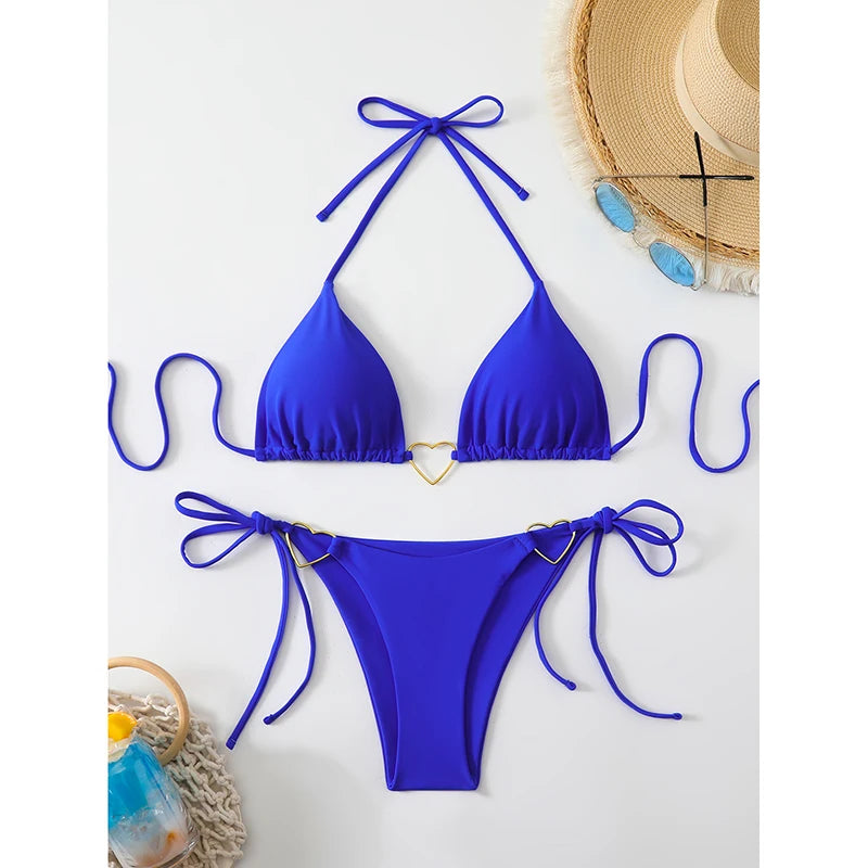 Sexy Micro Bikini Women Two-Piece Swimsuit Triangle Swimwear Woman 2026 Bathing Suit Solid Color Bikinis Sets String Beach Wear